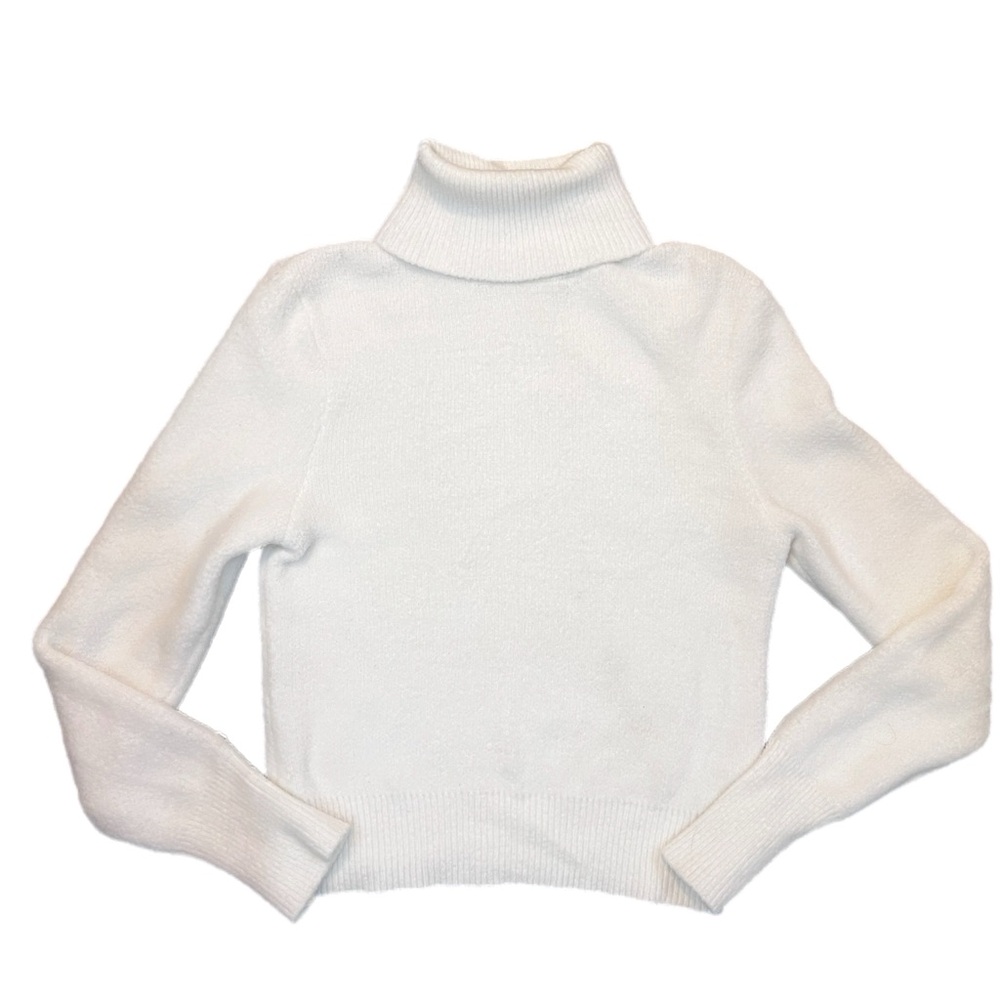 Zara white soft turtle neck sweater